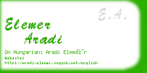 elemer aradi business card